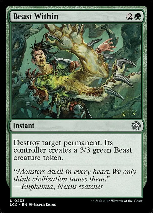 Beast Within, carta Magic di tipo Instant illustrata da Jesper Ejsing