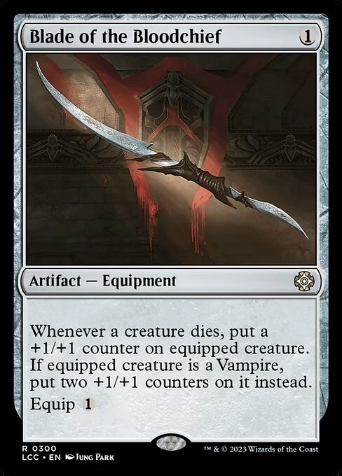Blade of the Bloodchief, carta Magic di tipo Artifact — Equipment illustrata da Jung Park
