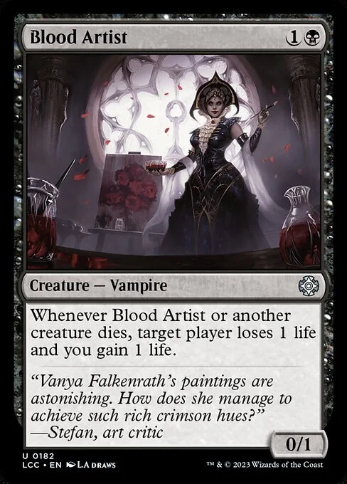 Blood Artist, carta Magic di tipo Creature — Vampire illustrata da L.A. Draws