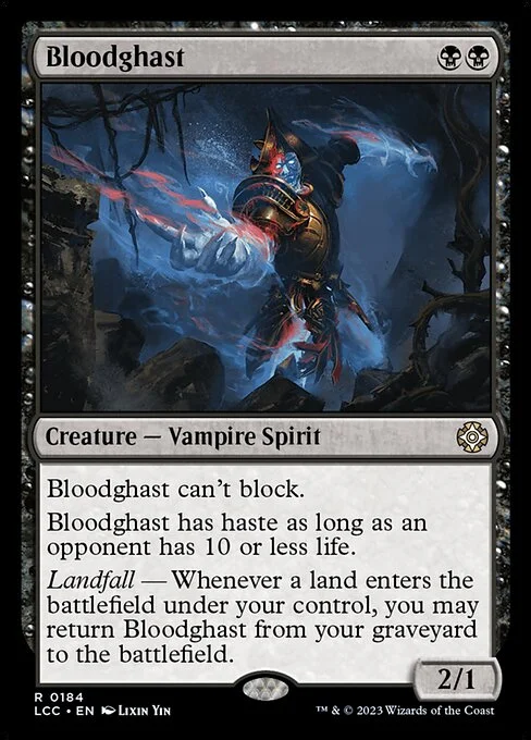 Bloodghast, carta Magic di tipo Creature — Vampire Spirit illustrata da Lixin Yin
