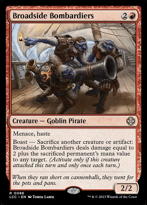 Broadside Bombardiers, carta Magic di tipo Creature — Goblin Pirate illustrata da Tomek Larek