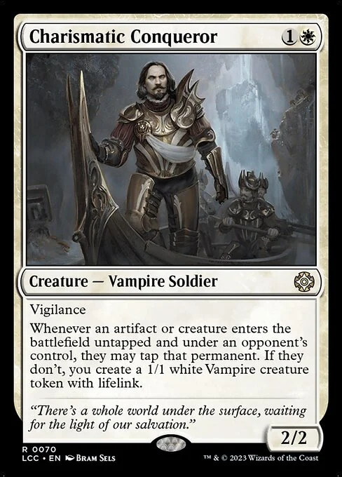 Charismatic Conqueror, carta Magic di tipo Creature — Vampire Soldier illustrata da Bram Sels