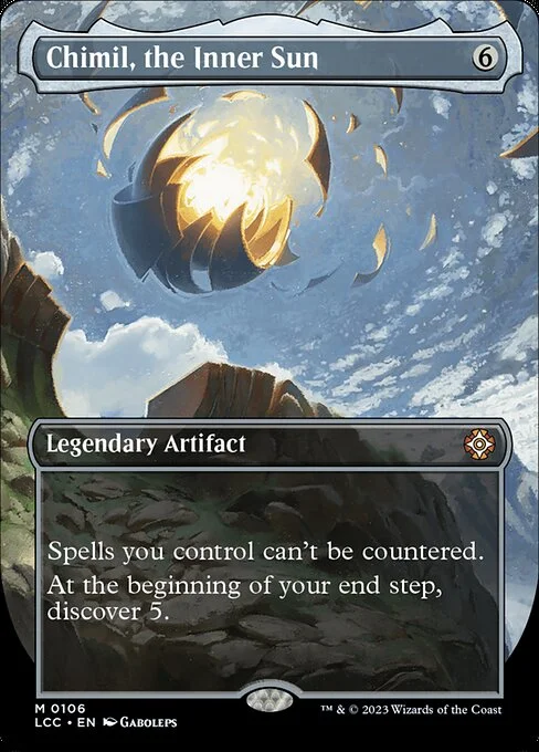 Chimil, the Inner Sun, carta Magic di tipo Legendary Artifact illustrata da Gaboleps