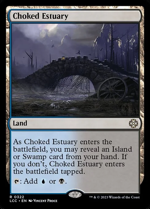 Choked Estuary, carta Magic di tipo Land illustrata da Vincent Proce