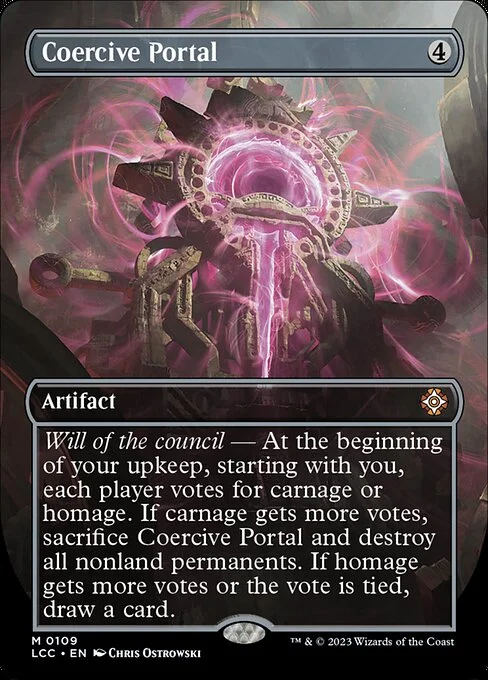 Coercive Portal, carta Magic di tipo Artifact illustrata da Chris Ostrowski