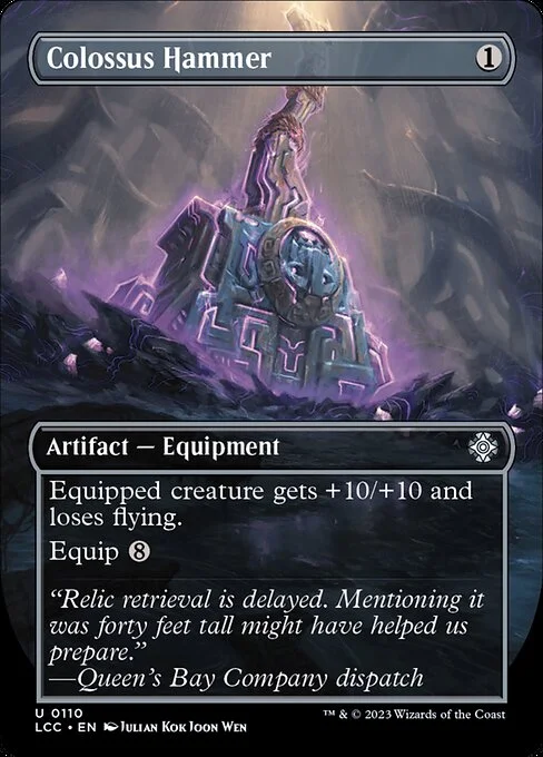 Colossus Hammer, carta Magic di tipo Artifact — Equipment illustrata da Julian Kok Joon Wen