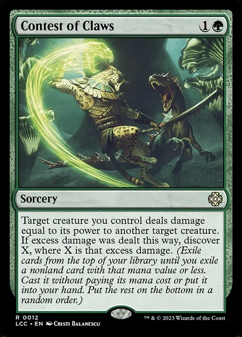 Contest of Claws, carta Magic di tipo Sorcery illustrata da Cristi Balanescu