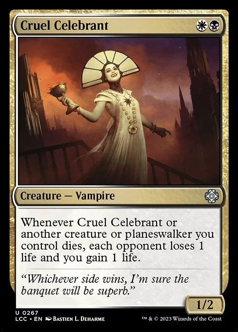 Cruel Celebrant, carta Magic di tipo Creature — Vampire illustrata da Bastien L. Deharme