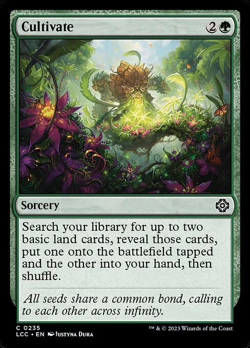 Cultivate, carta Magic di tipo Sorcery illustrata da Justyna Dura