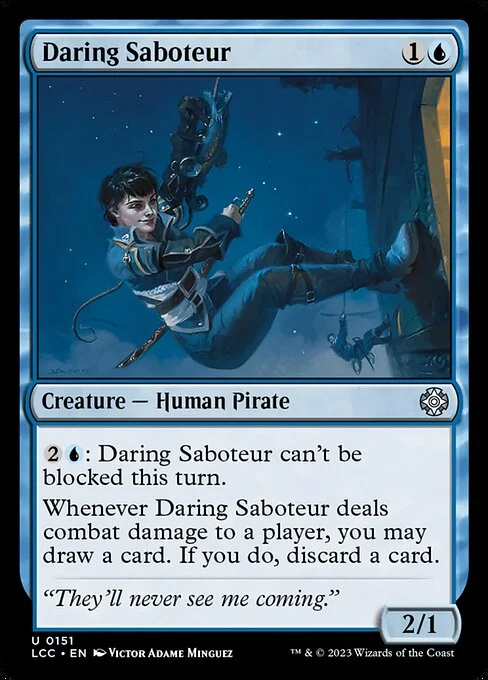 Daring Saboteur, carta Magic di tipo Creature — Human Pirate illustrata da Victor Adame Minguez