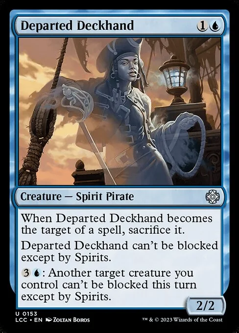 Departed Deckhand, carta Magic di tipo Creature — Spirit Pirate illustrata da Zoltan Boros