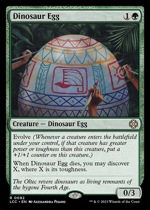Dinosaur Egg, carta Magic di tipo Creature — Dinosaur Egg illustrata da Alessandra Pisano