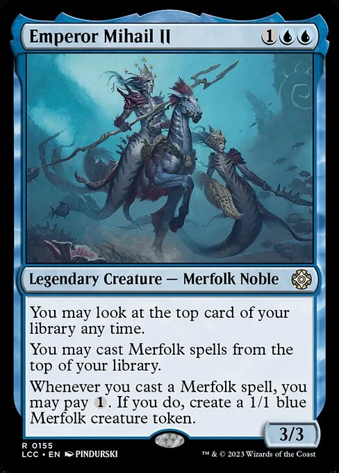 Emperor Mihail II, carta Magic di tipo Legendary Creature — Merfolk Noble illustrata da PINDURSKI