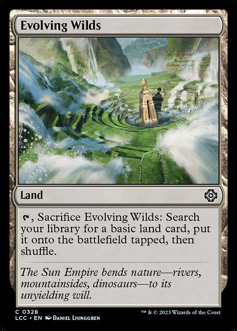 Evolving Wilds, carta Magic di tipo Land illustrata da Daniel Ljunggren