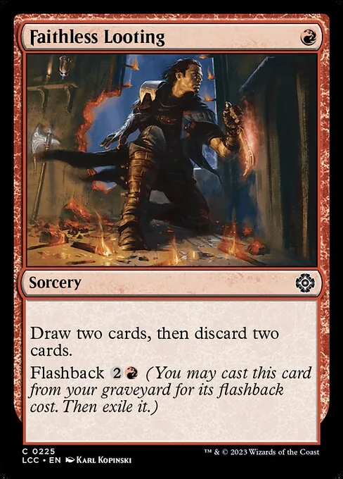 Faithless Looting, carta Magic di tipo Sorcery illustrata da Karl Kopinski