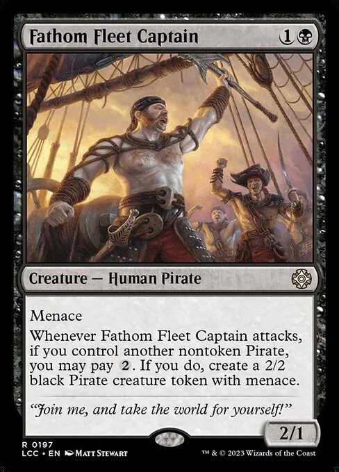 Fathom Fleet Captain, carta Magic di tipo Creature — Human Pirate illustrata da Matt Stewart