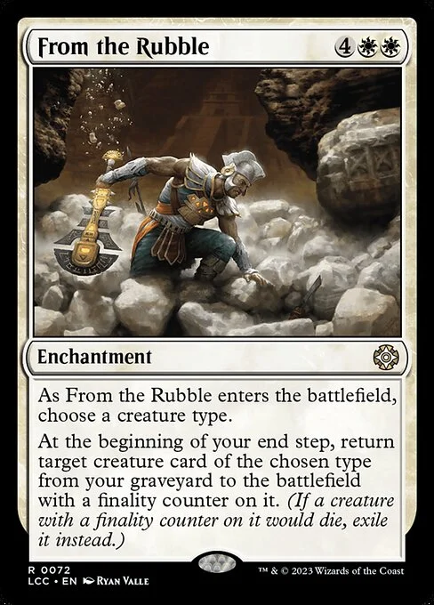 From the Rubble, carta Magic di tipo Enchantment illustrata da Ryan Valle