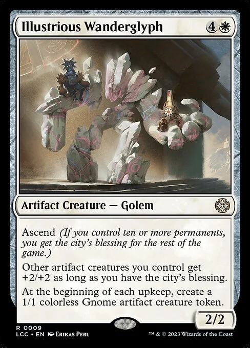 Illustrious Wanderglyph, carta Magic di tipo Artifact Creature — Golem illustrata da Erikas Perl