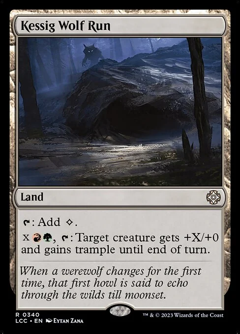Kessig Wolf Run, carta Magic di tipo Land illustrata da Eytan Zana