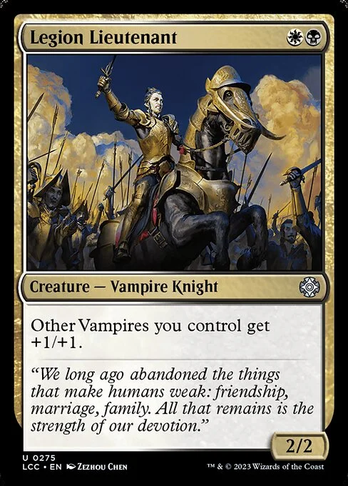 Legion Lieutenant, carta Magic di tipo Creature — Vampire Knight illustrata da Zezhou Chen