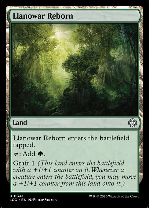 Llanowar Reborn, carta Magic di tipo Land illustrata da Philip Straub