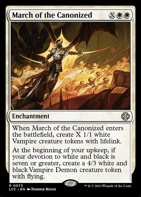 March of the Canonized, carta Magic di tipo Enchantment illustrata da Dominik Mayer