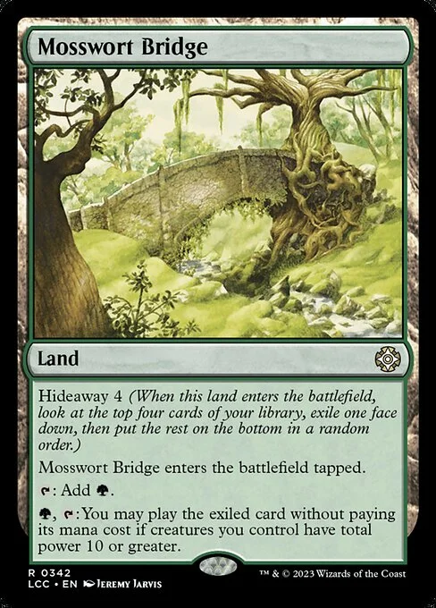 Mosswort Bridge, carta Magic di tipo Land illustrata da Jeremy Jarvis