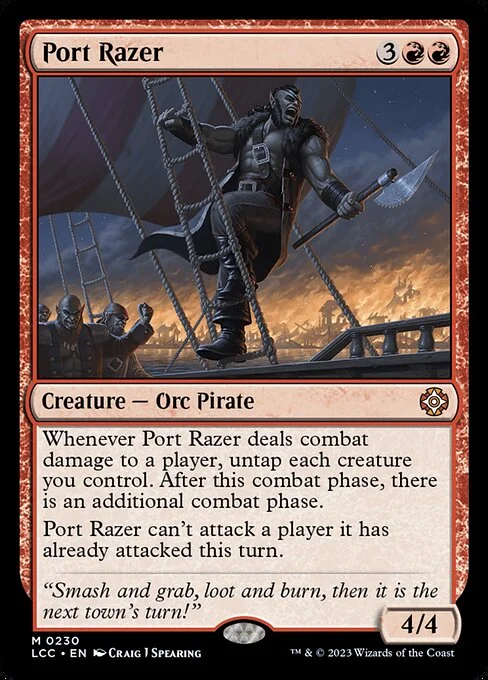 Port Razer, carta Magic di tipo Creature — Orc Pirate illustrata da Craig J Spearing