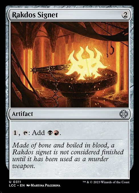 Rakdos Signet, carta Magic di tipo Artifact illustrata da Martina Pilcerova
