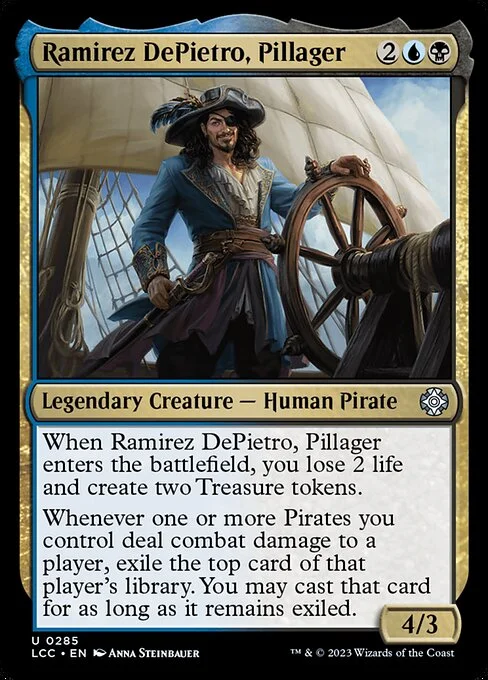 Ramirez DePietro, Pillager, carta Magic di tipo Legendary Creature — Human Pirate illustrata da Anna Steinbauer