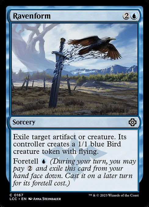 Ravenform, carta Magic di tipo Sorcery illustrata da Anna Steinbauer