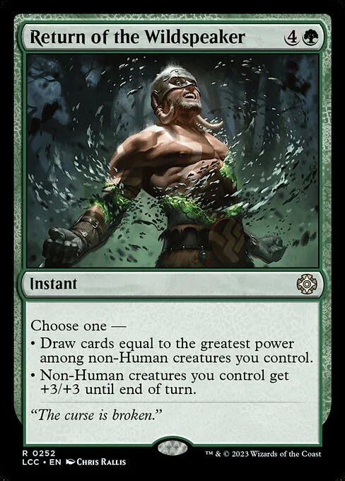 Return of the Wildspeaker, carta Magic di tipo Instant illustrata da Chris Rallis