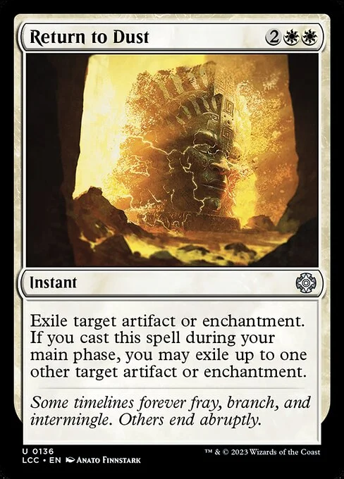 Return to Dust, carta Magic di tipo Instant illustrata da Anato Finnstark