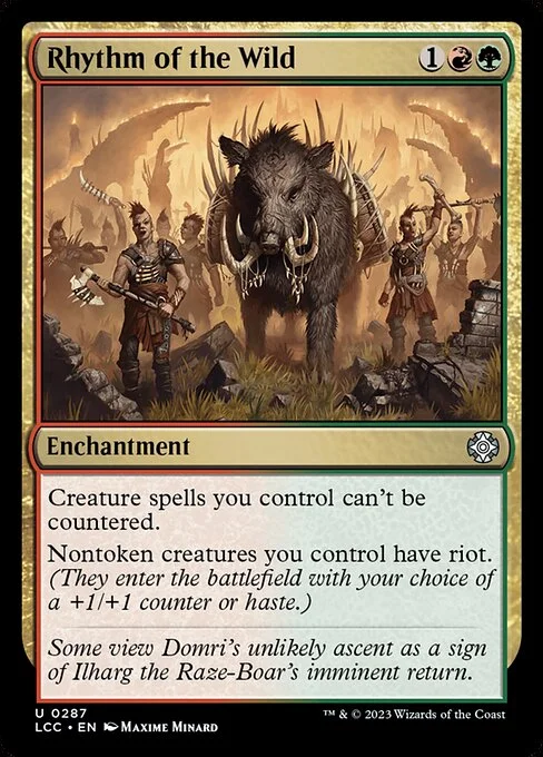 Rhythm of the Wild, carta Magic di tipo Enchantment illustrata da Maxime Minard