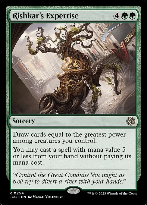 Rishkar's Expertise, carta Magic di tipo Sorcery illustrata da Magali Villeneuve