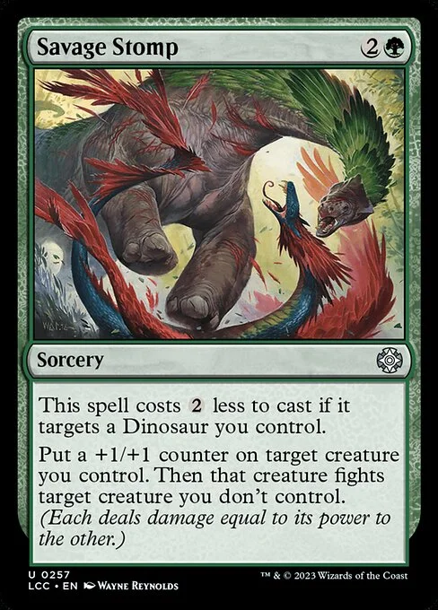Savage Stomp, carta Magic di tipo Sorcery illustrata da Wayne Reynolds
