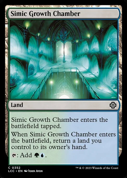 Simic Growth Chamber, carta Magic di tipo Land illustrata da John Avon