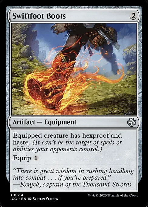 Swiftfoot Boots, carta Magic di tipo Artifact — Equipment illustrata da Svetlin Velinov