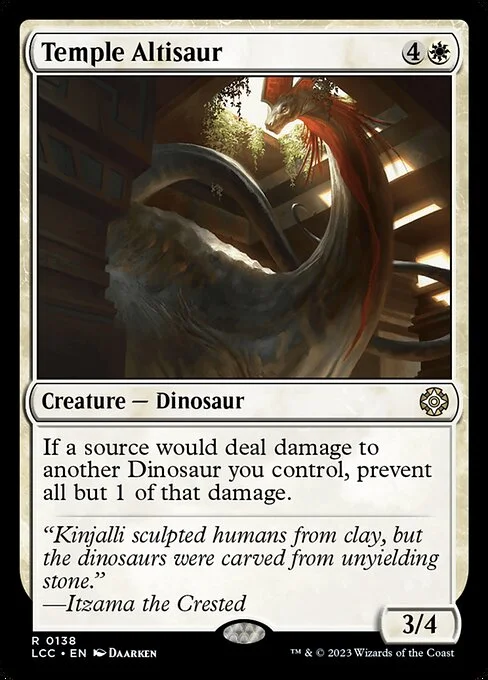 Temple Altisaur, carta Magic di tipo Creature — Dinosaur illustrata da Daarken
