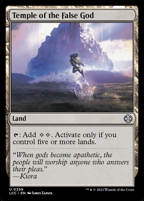 Temple of the False God, carta Magic di tipo Land illustrata da James Zapata