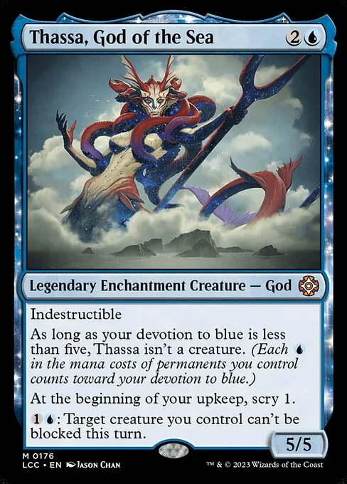 Thassa, God of the Sea, carta Magic di tipo Legendary Enchantment Creature — God illustrata da Jason Chan