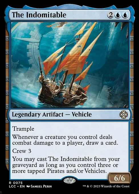 The Indomitable, carta Magic di tipo Legendary Artifact — Vehicle illustrata da Samuel Perin