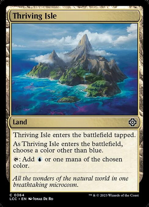 Thriving Isle, carta Magic di tipo Land illustrata da Jonas De Ro