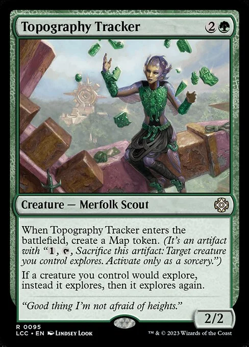 Topography Tracker, carta Magic di tipo Creature — Merfolk Scout illustrata da Lindsey Look