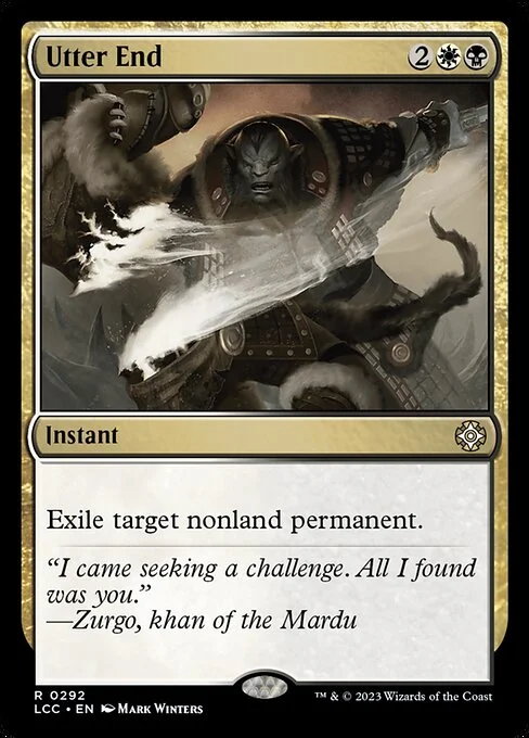 Utter End, carta Magic di tipo Instant illustrata da Mark Winters