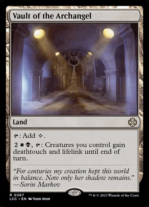 Vault of the Archangel, carta Magic di tipo Land illustrata da John Avon