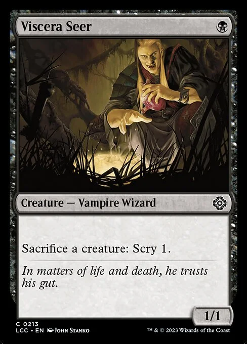 Viscera Seer, carta Magic di tipo Creature — Vampire Wizard illustrata da John Stanko