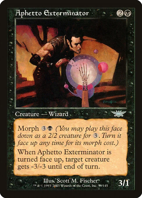 Aphetto Exterminator, carta Magic di tipo Creature — Human Wizard illustrata da Scott M. Fischer