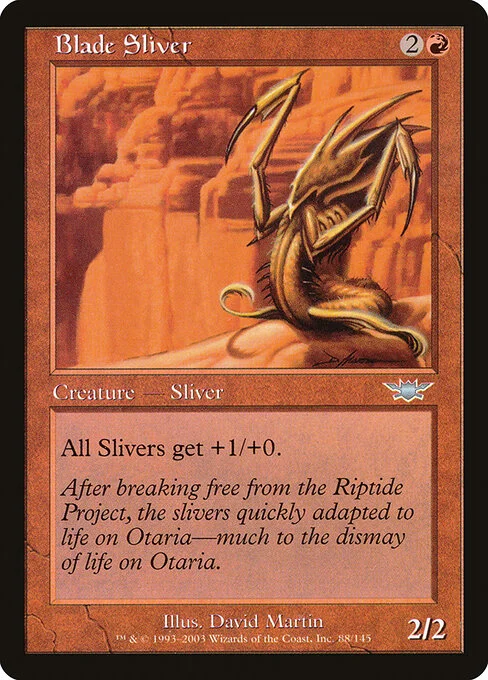 Blade Sliver, carta Magic di tipo Creature — Sliver illustrata da David Martin