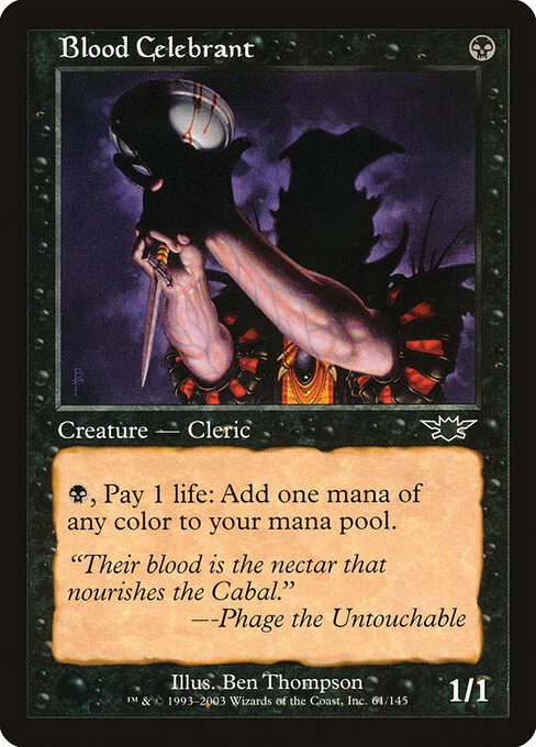 Blood Celebrant, carta Magic di tipo Creature — Human Cleric illustrata da Ben Thompson